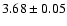 $3.68\pm 0.05$