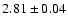 $2.81\pm 0.04$