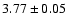 $3.77\pm 0.05$