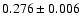 $0.276\pm 0.006$