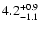 $\rm 4.2_{-1.1}^{+0.9}$