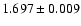 $1.697\pm 0.009$