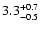 $\rm 3.3_{-0.5}^{+0.7}$