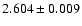 $2.604\pm 0.009$