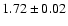 $1.72\pm 0.02$