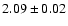 $2.09\pm 0.02$