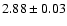 $2.88\pm 0.03$