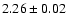$2.26\pm 0.02$