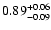 $\rm0.89_{-0.09}^{+0.06}$