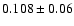 $0.108\pm 0.06$