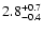 $\rm 2.8_{-0.4}^{+0.7}$