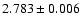 $2.783\pm 0.006$