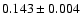 $0.143\pm 0.004$