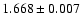 $1.668\pm 0.007$
