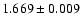 $1.669\pm 0.009$
