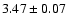 $3.47\pm 0.07$