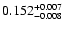 $\rm0.152_{-0.008}^{+0.007}$
