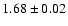 $1.68\pm 0.02$