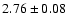 $2.76\pm 0.08$