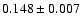 $0.148\pm 0.007$