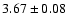 $3.67\pm 0.08$