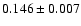 $0.146\pm 0.007$