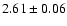 $2.61\pm 0.06$