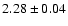 $2.28\pm 0.04$