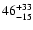 $\rm 46_{-15}^{+33}$