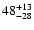 $\rm 48_{-28}^{+13}$