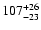 $\rm 107_{-23}^{+26}$
