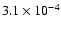 $3.1\times 10^{-4}$