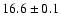 $16.6\pm 0.1$