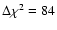 $\Delta \chi^2=84$