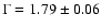 $\Gamma=1.79\pm 0.06$