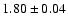 $1.80\pm 0.04$
