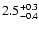 $\rm 2.5_{-0.4}^{+0.3}$