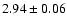 $2.94\pm 0.06$