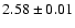 $2.58\pm 0.01$
