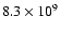 $8.3\times10^{9}$