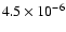 $4.5\times 10^{-6}$