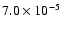 $7.0\times 10^{-5}$