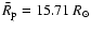 $\bar R_{\rm p}=15.71~{R}_\odot$