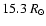 $15.3~{R}_\odot$