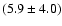 $(5.9 \pm 4.0)$