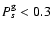 $P^{\rm g}_{s}<0.3$