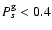 $P^{\rm g}_{s} < 0.4$