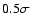 $0.5 \sigma $