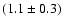 $(1.1 \pm 0.3)$