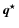 $\vec{q}^{\star}$